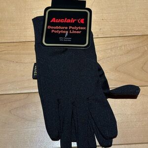 New unworn Auclair Black Polytex Gloves adult xs